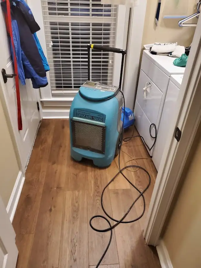 Commercial dehumidifier deployed for Flood Damage Cleanup in Palmer Town