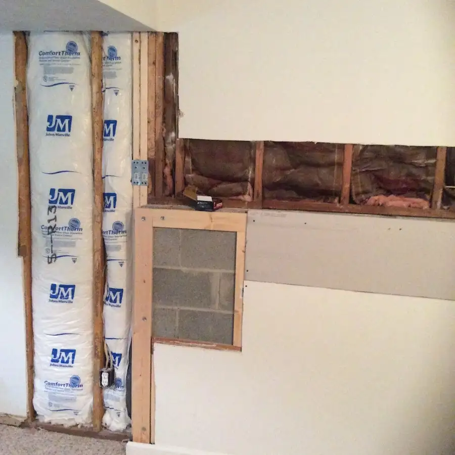 Wall insulation replacement during Contents Cleaning & Restoration in Palmer Town
